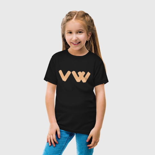 Детская футболка хлопок Volkswagen боль, цвет черный - фото 5