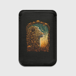 Картхолдер Magsafe магнитный Лев нарисованный в стиле модерн