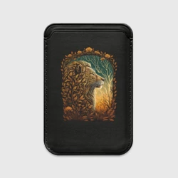 Картхолдер Magsafe магнитный Лев нарисованный в стиле модерн