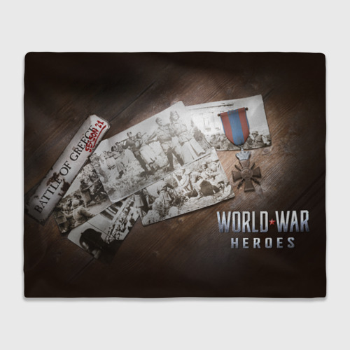 Плед с принтом World War Heroes фотографии, вид спереди №1