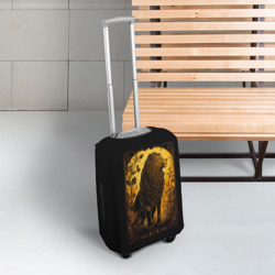 Чехол для чемодана 3D Лев в стиле модерн - фото 2
