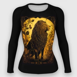 Женский рашгард 3D Лев в стиле модерн
