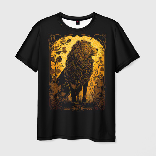 Лев в стиле модерн – Мужская футболка 3D с принтом купить со скидкой в -31%