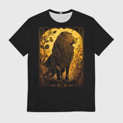 Мужская футболка 3D Лев в стиле модерн