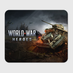 Прямоугольный коврик для мышки World War Heroes танки и лого