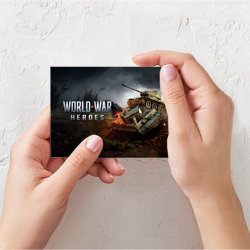 Поздравительная открытка World War Heroes танки и лого - фото 2