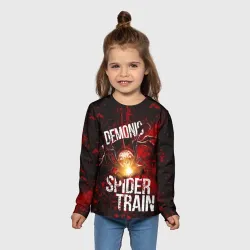 Детский лонгслив 3D Demonic spider-train - фото 2