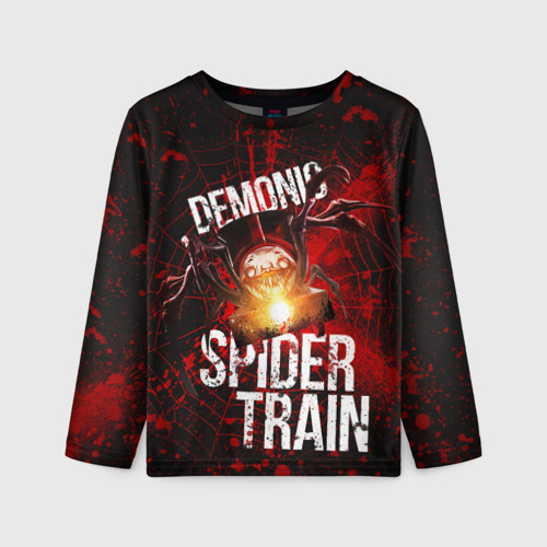 Детский лонгслив 3D Demonic spider-train, цвет 3D печать