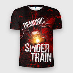 Мужская футболка 3D Slim Demonic spider-train