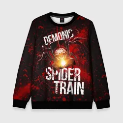 Детский свитшот 3D Demonic spider-train