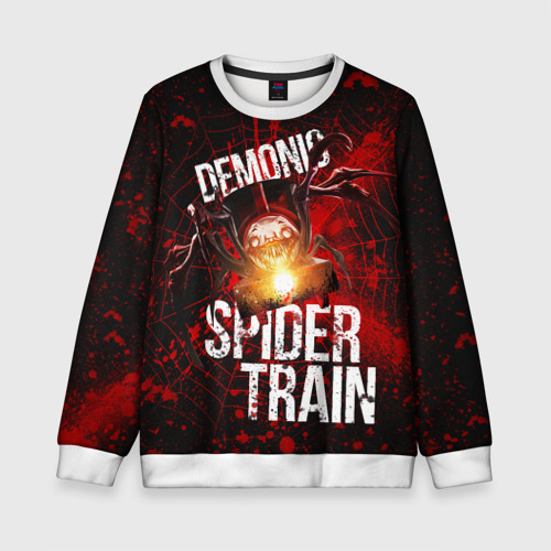 Детский свитшот 3D Demonic spider-train, цвет 3D печать