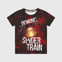 Детская футболка 3D Demonic spider-train