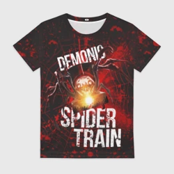 Женская футболка 3D Demonic spider-train