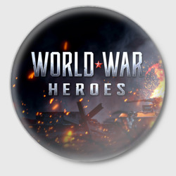 Значок World War Heroes логотип на фоне огня