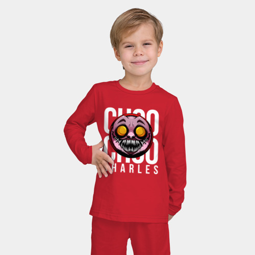Детская пижама с лонгсливом хлопок Face Charles, цвет красный - фото 3