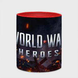 Кружка с полной запечаткой World War Heroes логотип и огонь - фото 2