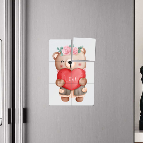 Магнитный плакат 2Х3 Мишка с сердечком - фото 4