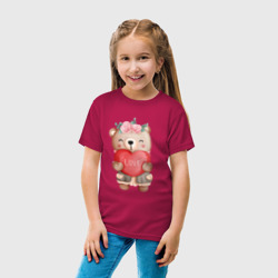 Детская футболка хлопок Мишка с сердечком - фото 2