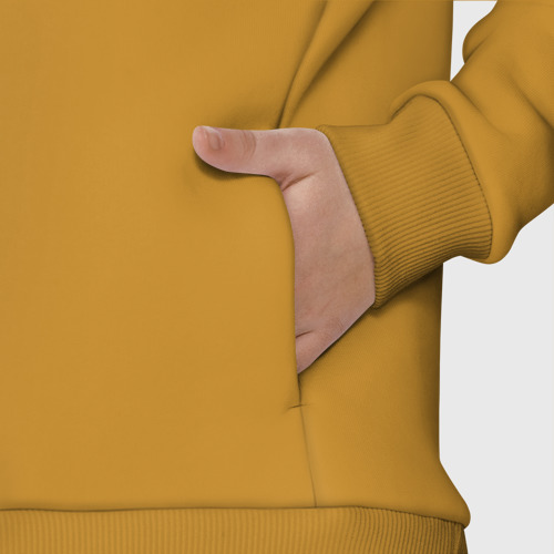 Детское худи Oversize хлопок Мишка в пальто, цвет горчичный - фото 8