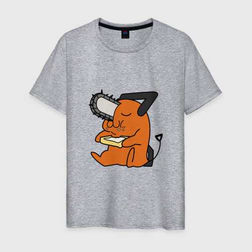 Мужская футболка хлопок с принтом Пачита ест тост, вид спереди #2