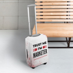 Чехол для чемодана 3D Trust me I'm marketer white - фото 2