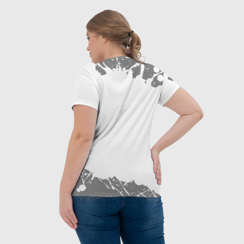 Женская футболка 3D с принтом Бейсболист и этим все сказано: на светлом, вид сзади #2