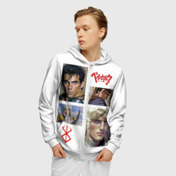 Мужская толстовка 3D на молнии Оуэн Уилсон и Бен Стиллер в аниме Берсерк - фото 2