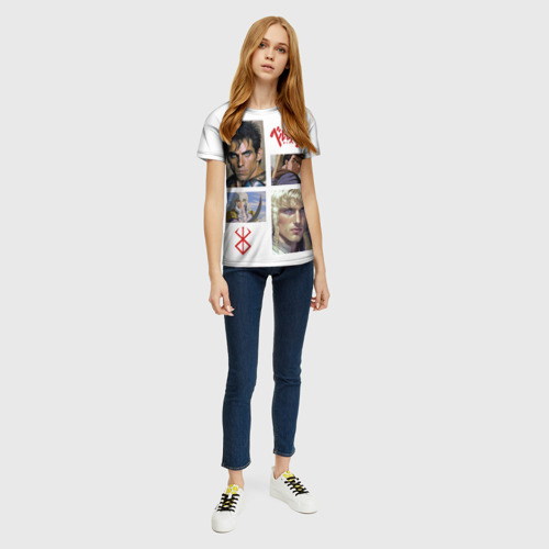 Женская футболка 3D Оуэн Уилсон и Бен Стиллер в аниме Берсерк, цвет 3D печать - фото 5
