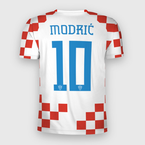 Мужская футболка 3D Slim Лука Модрич форма сборной Хорватии, цвет 3D печать - фото 2