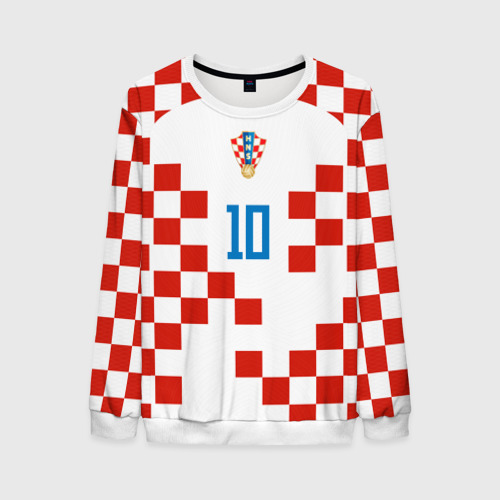 Мужской свитшот 3D Лука Модрич форма сборной Хорватии, цвет белый
