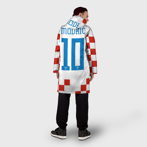 Мужской дождевик 3D Лука Модрич форма сборной Хорватии, цвет белый - фото 4
