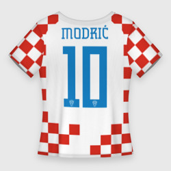 Женская футболка 3D Slim Лука Модрич форма сборной Хорватии
