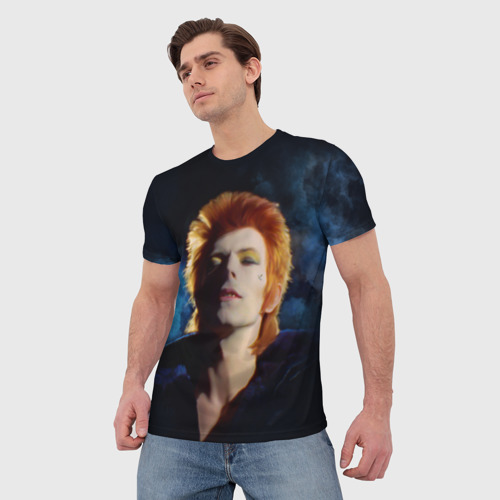 Мужская футболка 3D David Bowie - Jean Genie, цвет 3D печать - фото 3