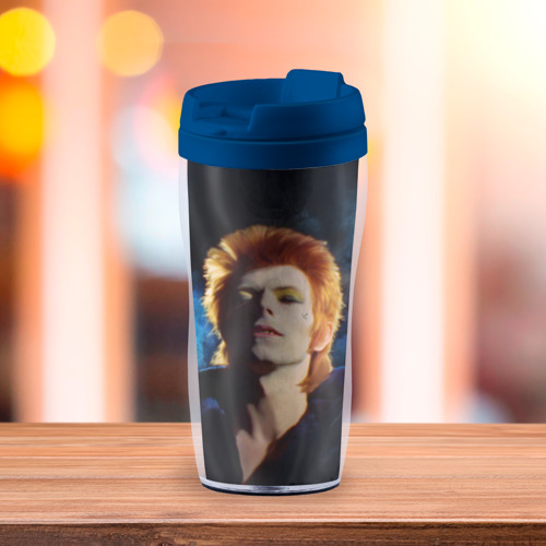 Термокружка-непроливайка David Bowie - Jean Genie, цвет синий - фото 3