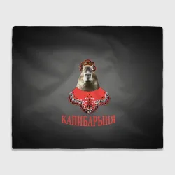 Плед 3D Капибарыня в красном
