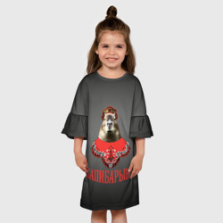 Детское платье 3D Капибарыня в красном - фото 2