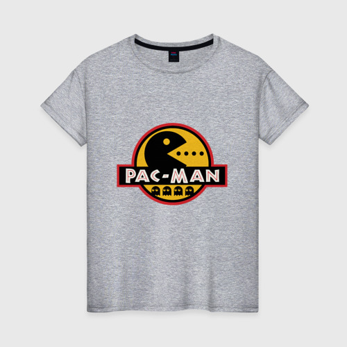 Женская футболка хлопок с принтом Pac-man game, вид спереди #2