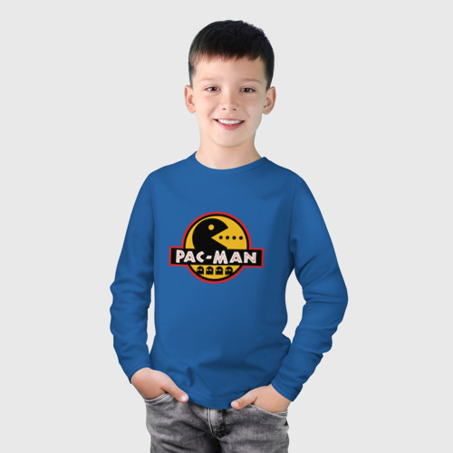 Детский лонгслив хлопок с принтом Pac-man game, фото на моделе #1