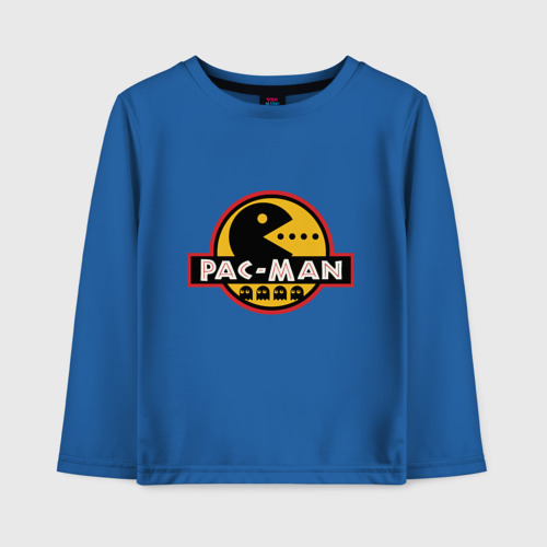 Детский лонгслив хлопок с принтом Pac-man game, вид спереди #2