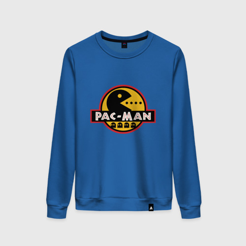 Женский свитшот хлопок Pac-man game, цвет синий