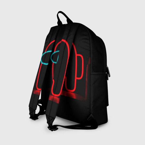 Рюкзак 3D с принтом Неоновый красный член экипажа, вид сзади #1