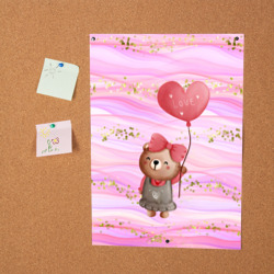 Постер Мишка с шариком Love - фото 2
