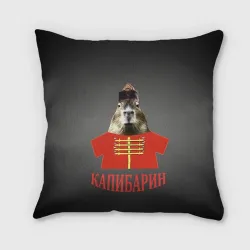 Подушка 3D Капибарин в красном кафтане