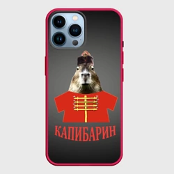 Чехол для iPhone 14 Pro Max Капибарин в красном кафтане