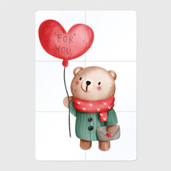 Магнитный плакат 2Х3 Мишка с шариком в виде сердечка