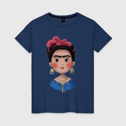 Женская футболка хлопок Фрида Кало акварель