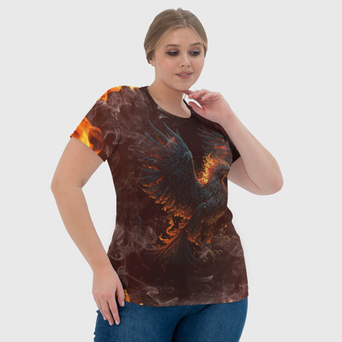 Женская футболка 3D Fire Phoenix, цвет 3D печать - фото 6