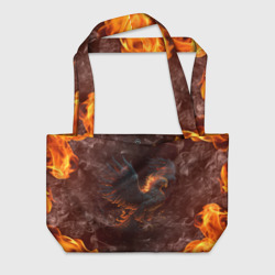 Пляжная сумка 3D Fire Phoenix