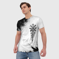Мужская футболка 3D Дерзкий рунический компас - фото 2
