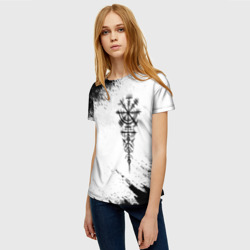 Женская футболка 3D Дерзкий рунический компас - фото 2